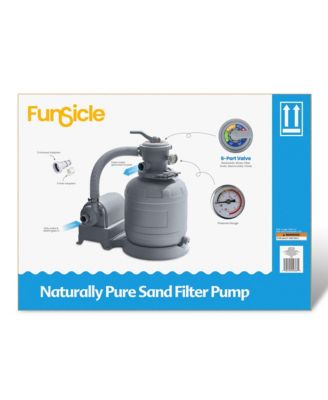 12 Inch Sand Filter Pump for Above Ground Pools, 1600 GPH Flow Rate