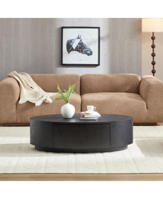 Modern Luxury Oval Coffee Table, Elegant Living Room Accent Piece