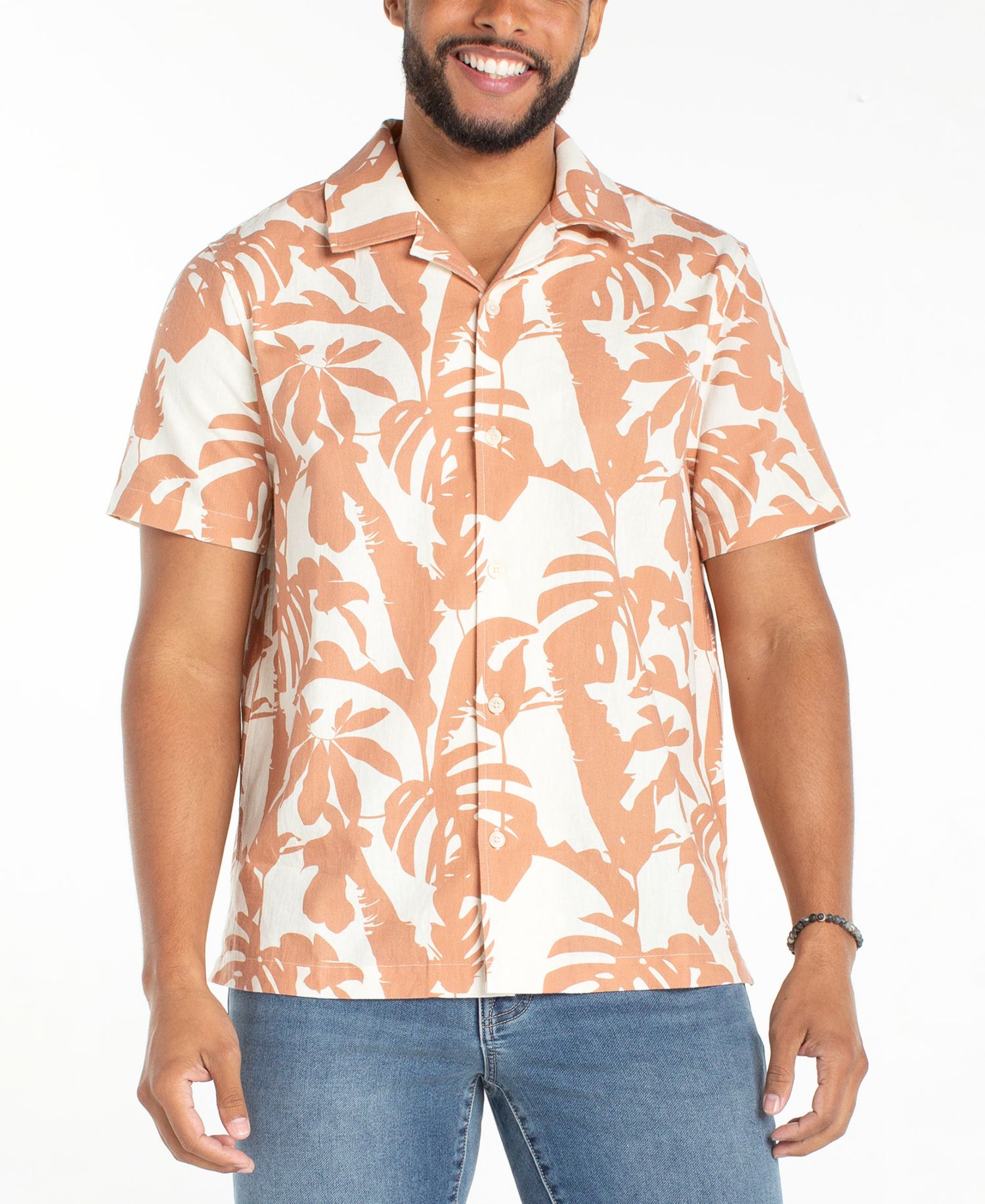 Men's Short-Sleeve Camp Collar Shirt