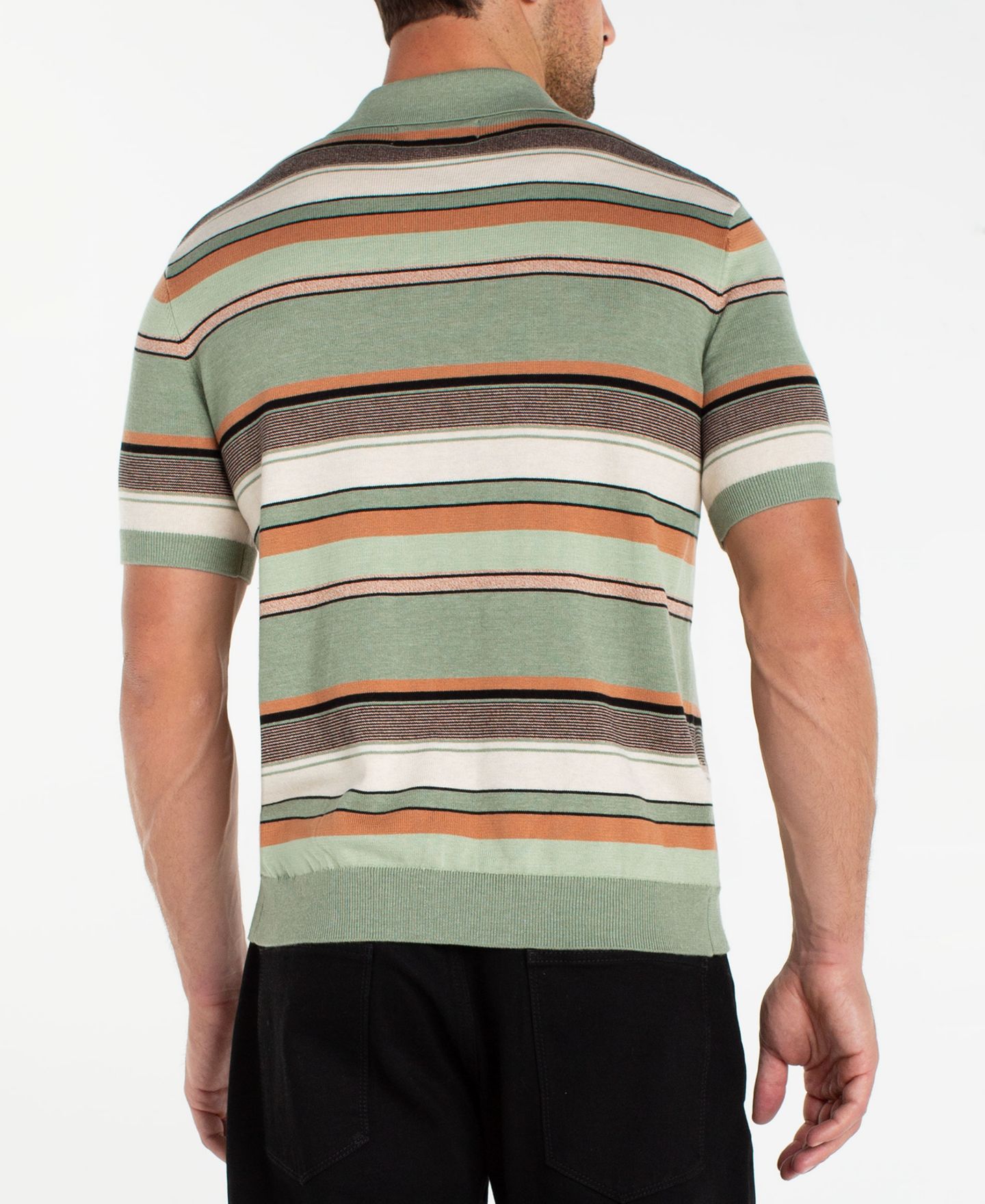Мужской свитер Liverpool Los Angeles Short-Sleeve Johnny Collar, цвет: Шалфейный — фото 4