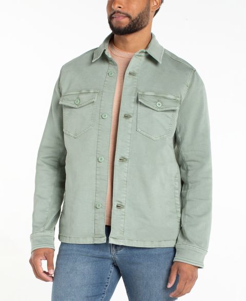 Мужская куртка Liverpool Los Angeles Collared Shirt Jacket, цвет: Шалфейный зелёный