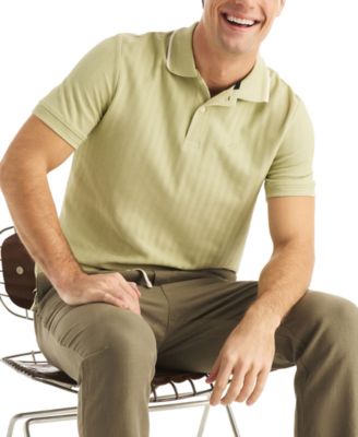Men's Herringbone Short-Sleeve Polo Shirt