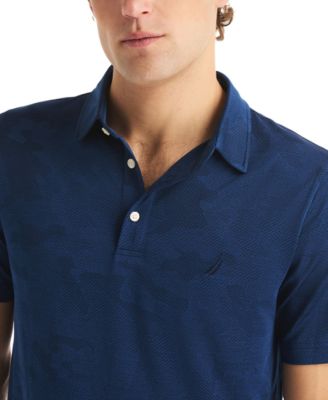 Men's Short-Sleeve Camo Jacquard Golf Polo Shirt