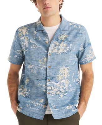 Men's Short-Sleeve Camp-Collar Shirt