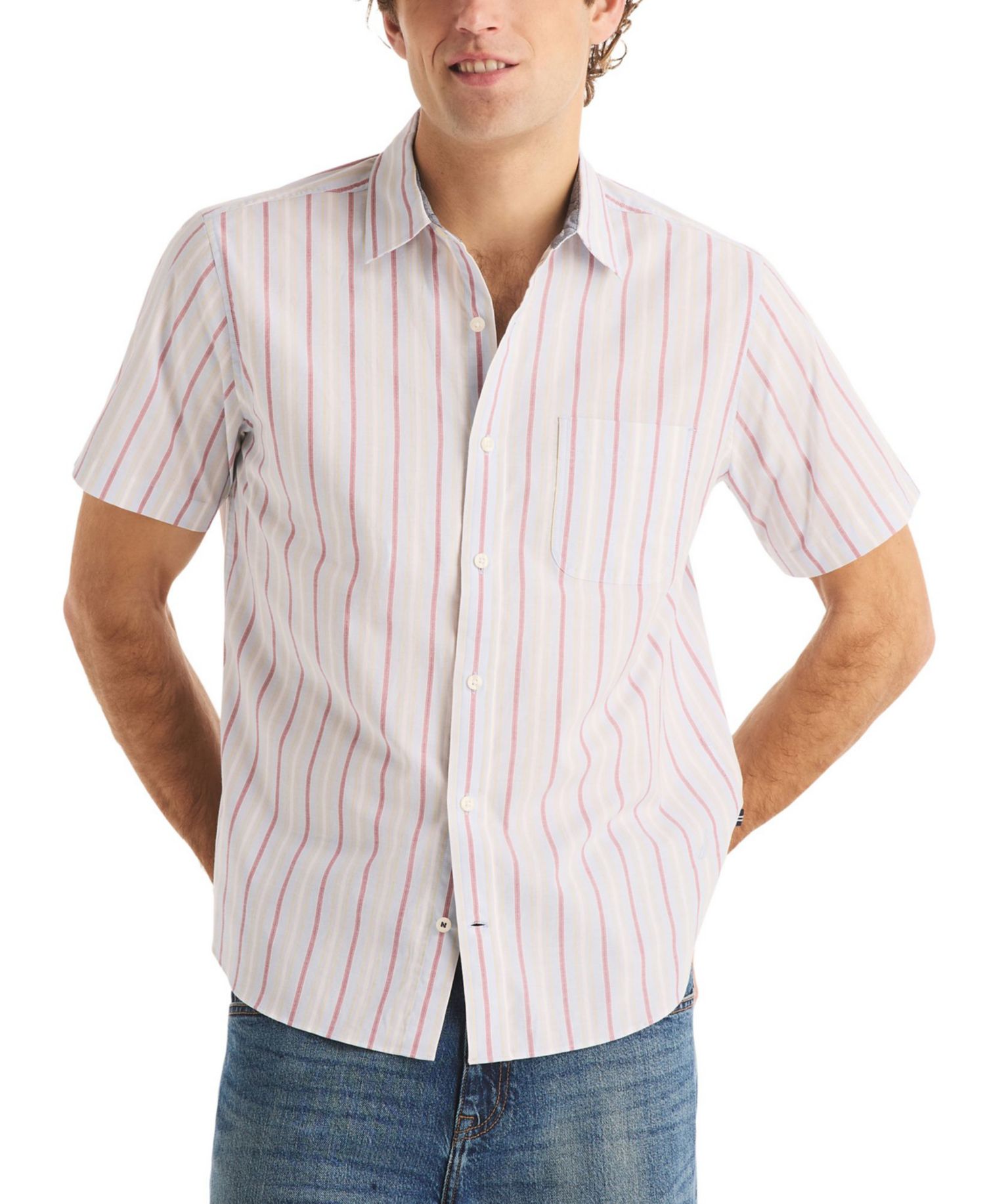 Men's Short-Sleeve Striped Shirt