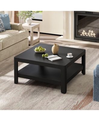 Modern Farmhouse Coffee Table with Soft Rounded Profile