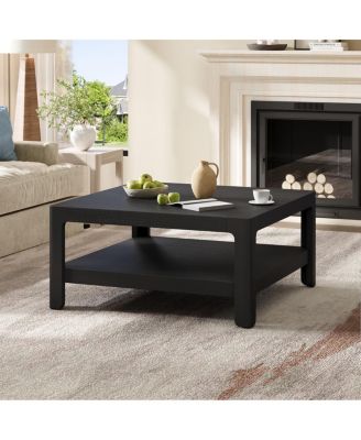 Modern Farmhouse Coffee Table with Soft Rounded Profile