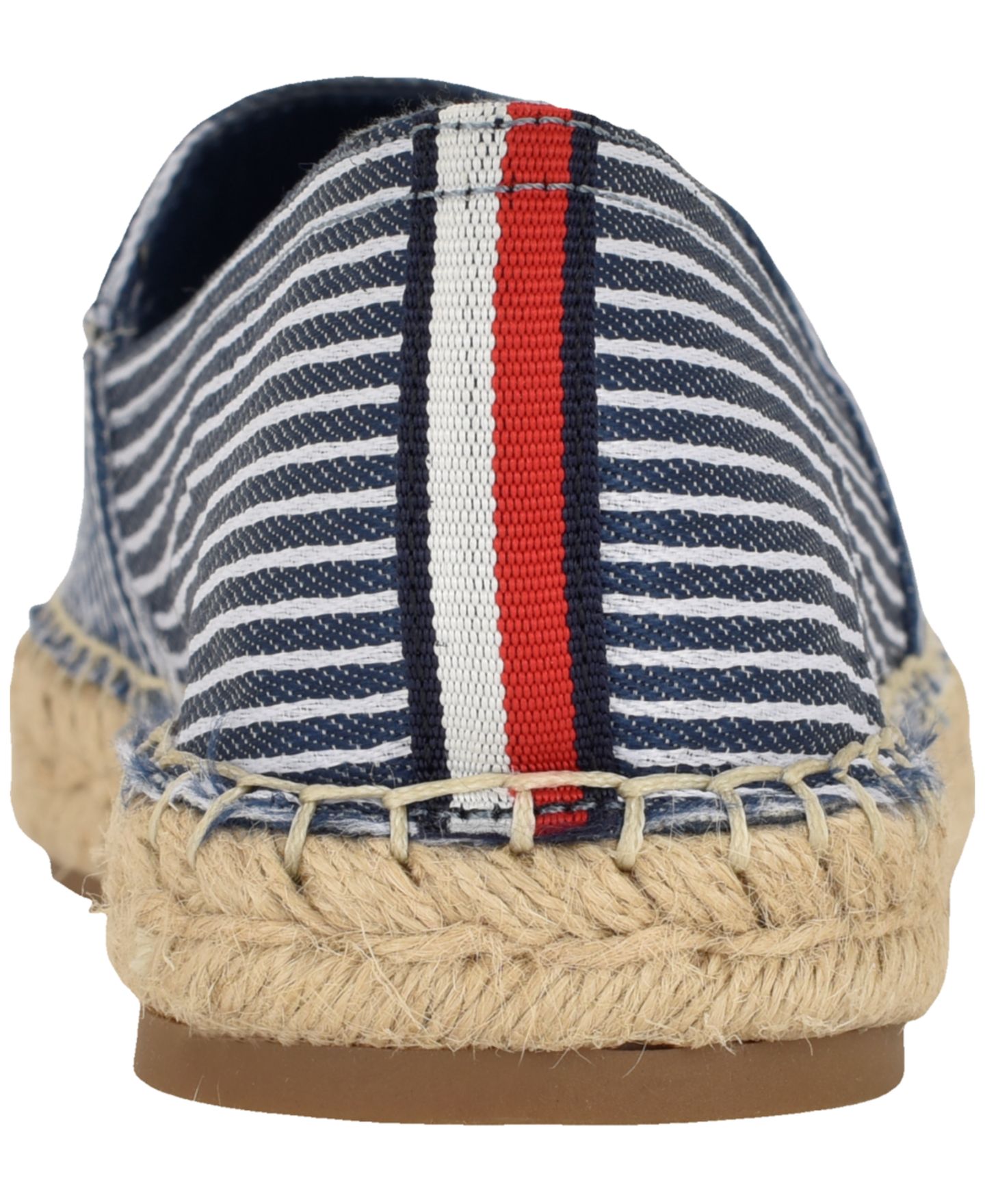 Женские балетки Tommy Hilfiger Palmz Flat Slip-On Espadrille, цвет: Синий полосатый — фото 3