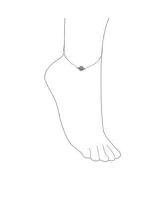 Sterling Silver Knotwork Celtic Love Knot Adjustable Anklet