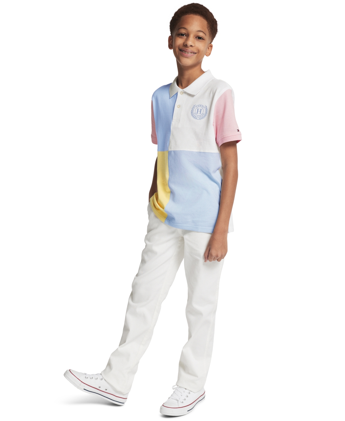 Tommy Hilfiger Boys' 8-20 Quad Pieced Polo Shirt