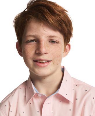 Boys' 8-20 Tommy Flag Short-Sleeve Woven Shirt