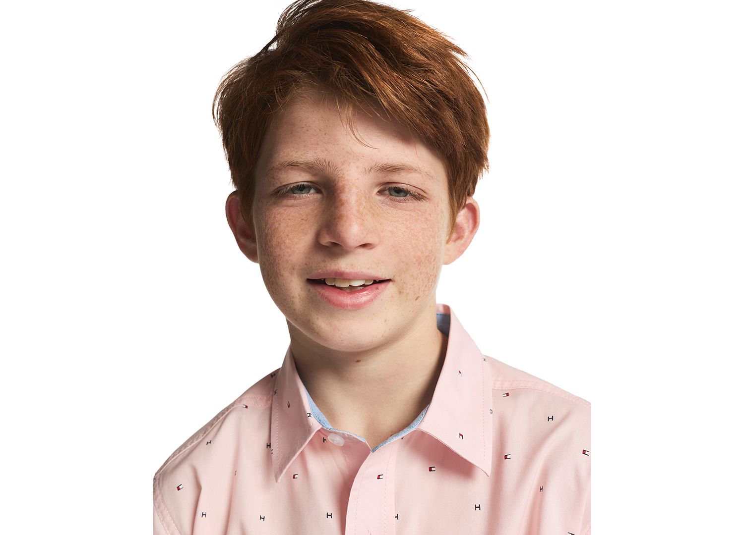 Boys' 8-20 Tommy Flag Short-Sleeve Woven Shirt