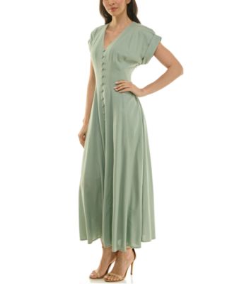 Women's Button-Front A-Line Dress