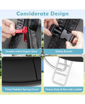 10FT Backyard Trampoline with Enclosure Net