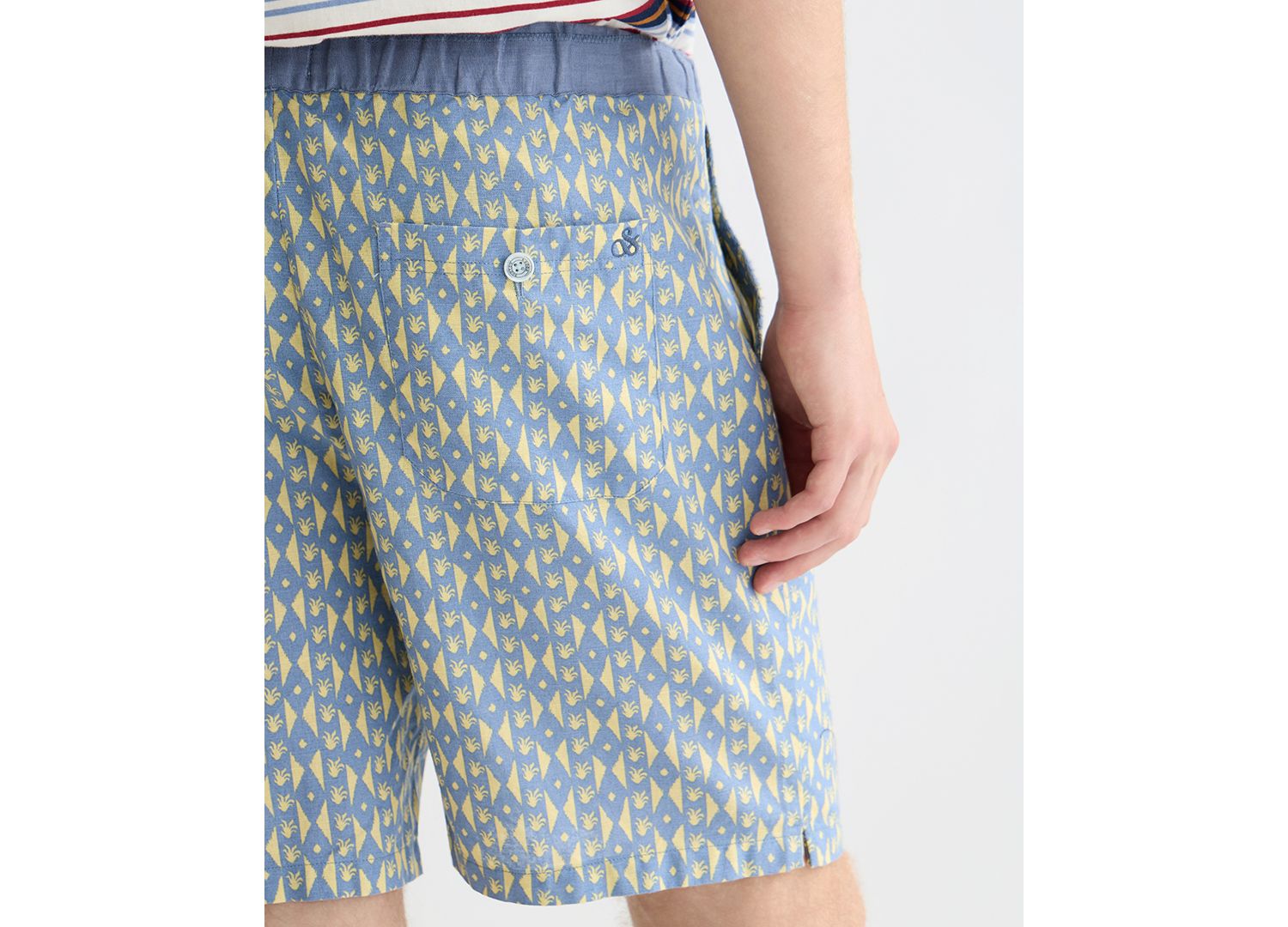 Men's Linen-Blend Fave Printed Bermuda Shorts