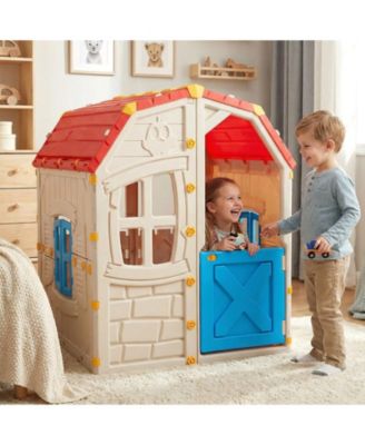 Kids Playhouse with Openable Windows and Door for Indoor Use