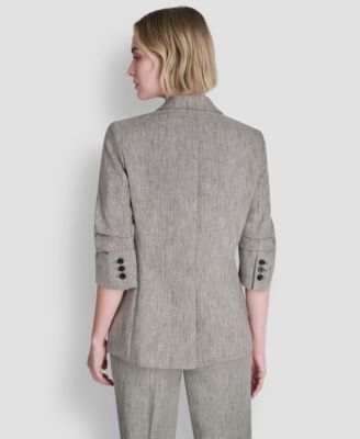 Petite Notch Collar One Button Jacket