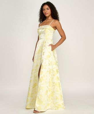 Juniors' Square Neck Long Dress