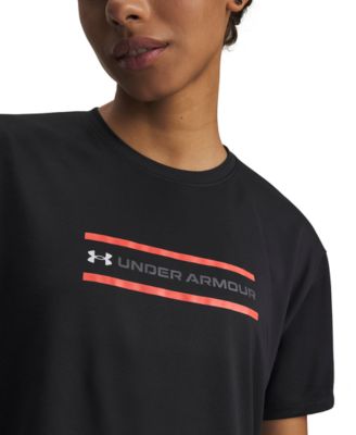 Women's Branded Crew Neck Crop Top