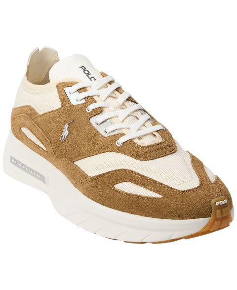 Мужские кроссовки Polo Ralph Lauren Low-Top Lace-Up, цвет: Белый / Бежевый