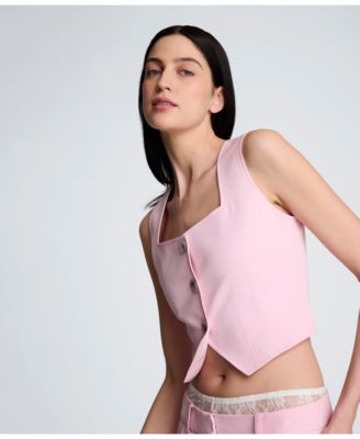 Women's Square Neck Crop Vest Top