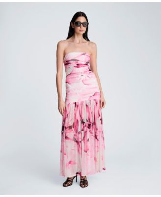Women's Strapless Sleeveless Maxi Dress