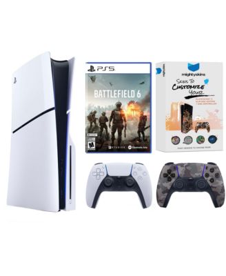 PlayStation 5 Slim Disc Bundle with Battlefield 6, MightySkins Code and Extra Controller