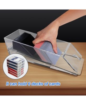 Deck Blackjack Dealing Shoe, Casino Grade Acrylic Dealer Shoe for Gambling Games