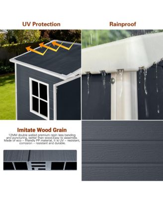 Plastic Outdoor Storage Shed with Lockable Door