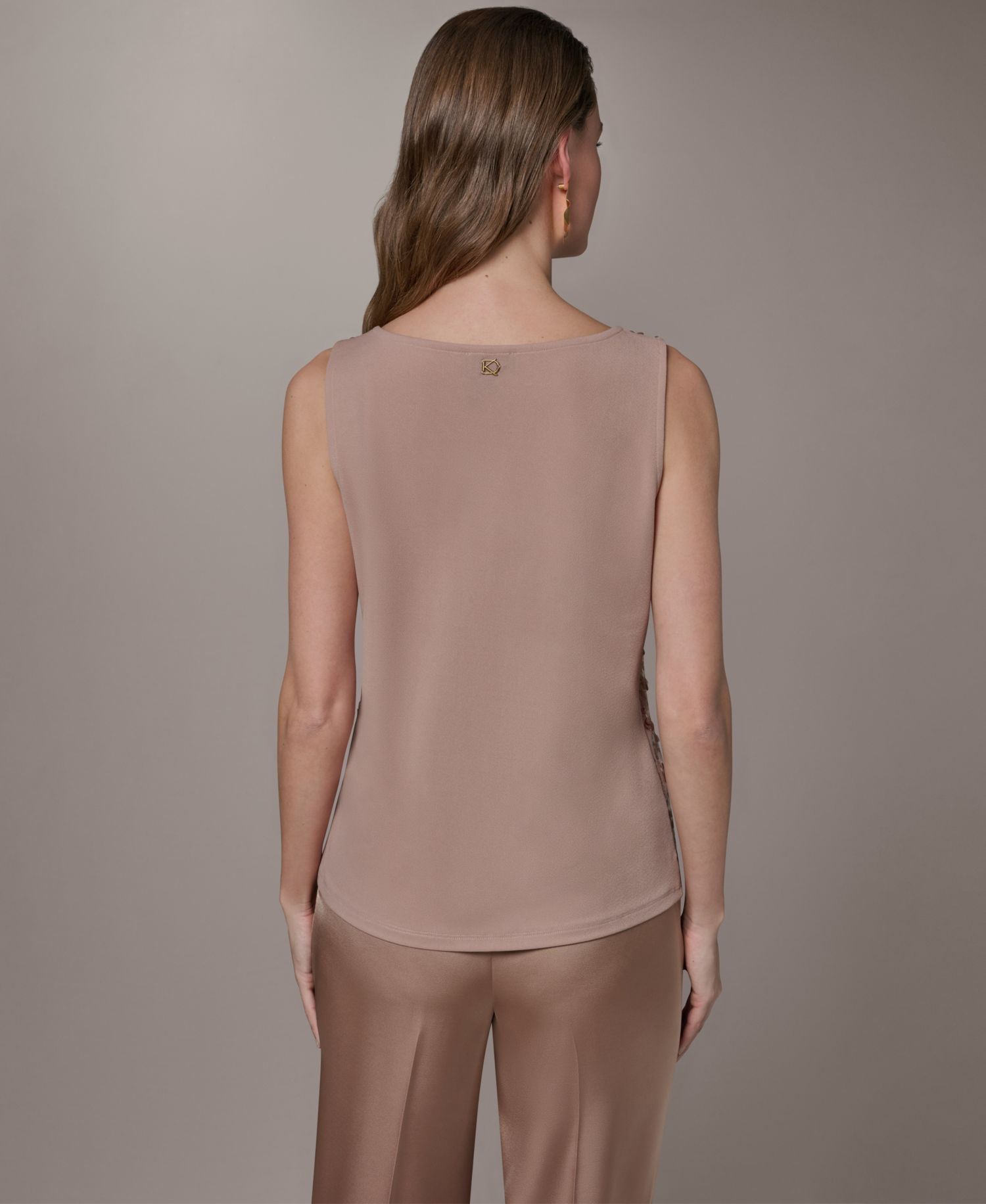 Women's Scoop Neck Mesh Cami Top