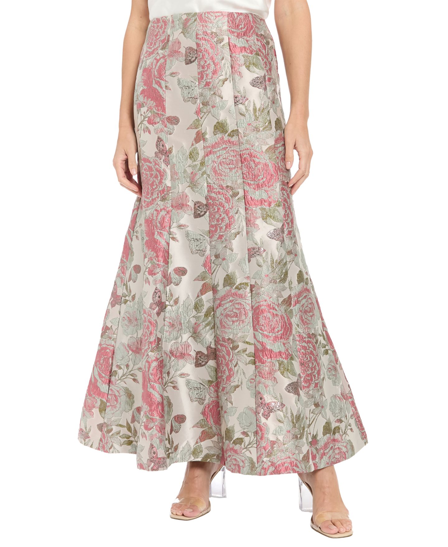 Женская юбка Muse Seamed Ballroom Maxi, цвет: Розовый / Шалфейный — фото 1