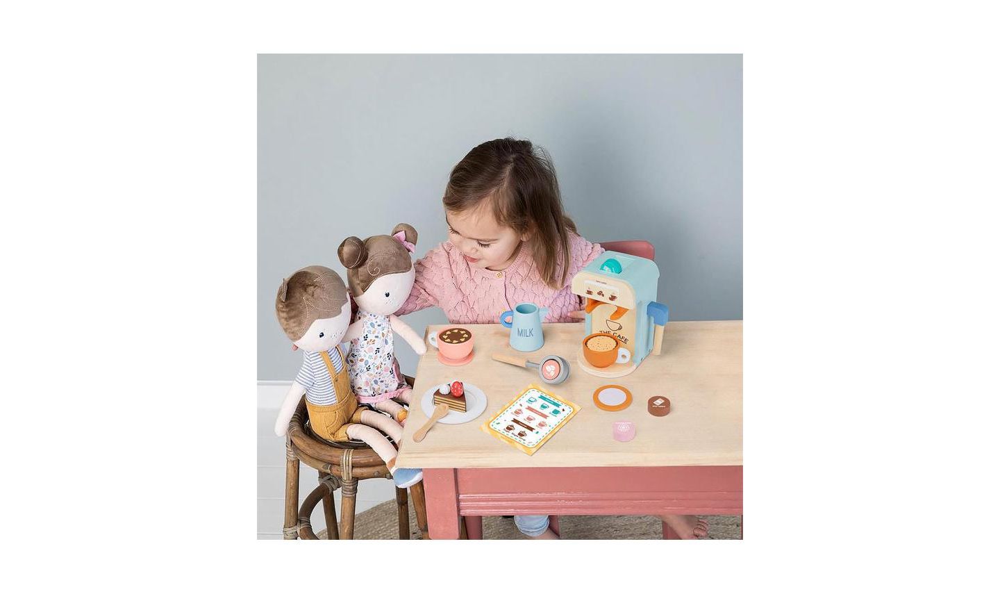 Детские игрушки Tiny Land Wooden 11-Piece Coffee Maker Set, Ages 3+ — фото 5