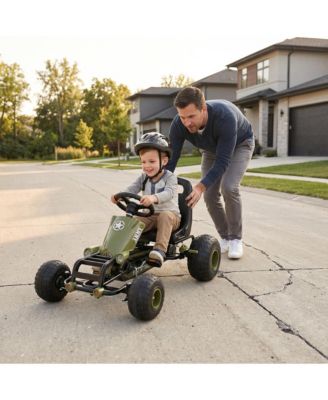 Kids Pedal Go Kart with Steering Wheel and Gear Shifter and Handbrake