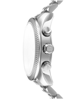 Men's Chronograph Black Dial Stainless Steel Bracelet Watch, 42mm