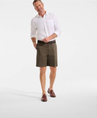 Men's No Iron 9" Comfort Waist Plain Front Chino Short