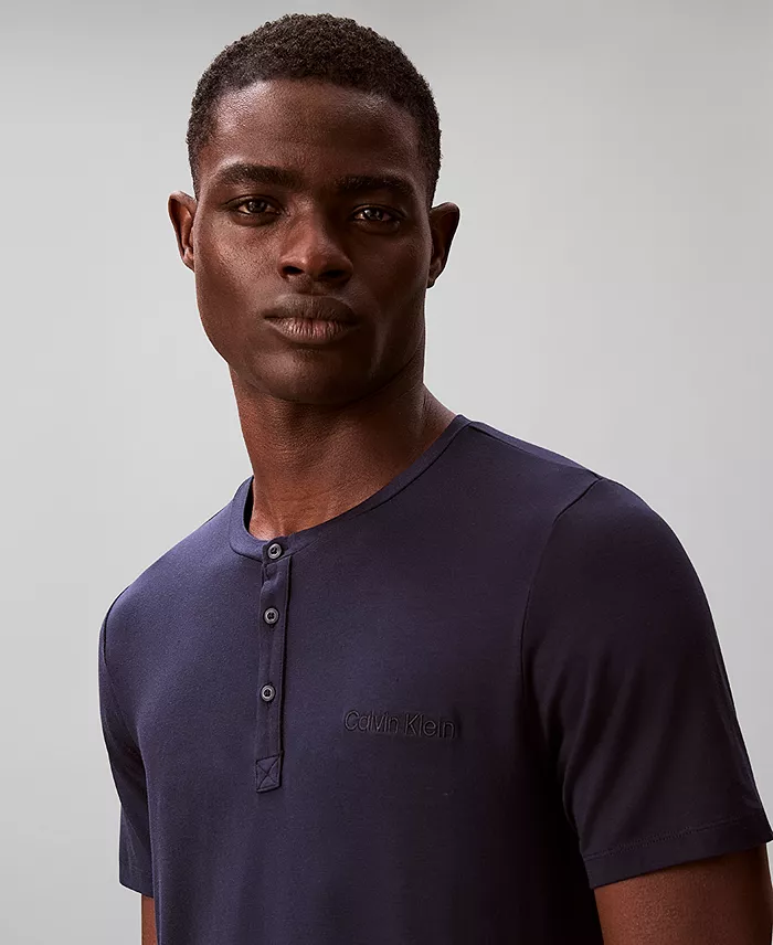 Men's UltraSoft Stretch Sleep Henley - thumbnail 3