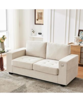 Oversized Cloud Couch, Mid Century Chenille Sofa, No Assembly Required & Deep Seat