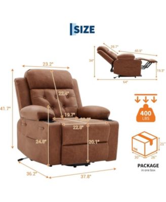 Power Lift Recliner Chair for Elderl y,Electric Lift Chair with Vibration Massage and Lumbar Heating