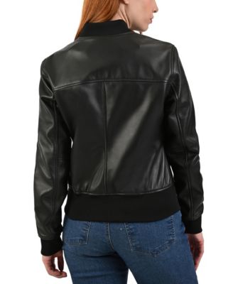 Women's Bomber Lamb Leather Jacket