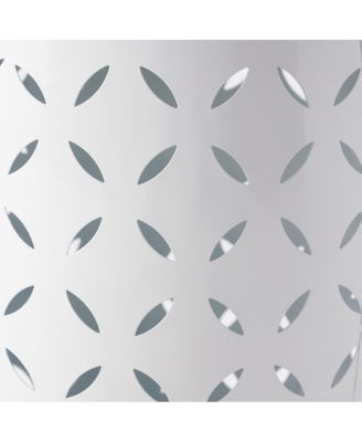  Sculptural Barrel Side Table with Laser-Cut Floral Motifs