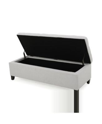 Upholstered Storage Ottoman Bench -300lbs.