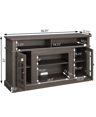Streamdale Classic TV Media Stand with 23" Fireplace Insert