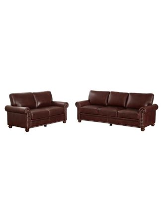 Living Room Sofa with Storage Sofa 2+3 Sectional Burgundy Faux Leather