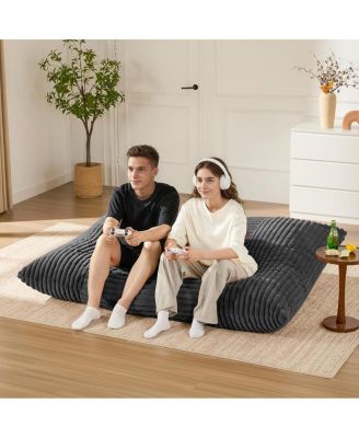  Large Corduroy Bean Bag Lounger with Removable Cover