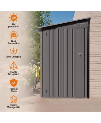 Durable Galvanized Steel Outdoor Storage Shed with Vented Roof