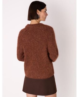 Women's Alpaca Collar Neck Knit Sweater