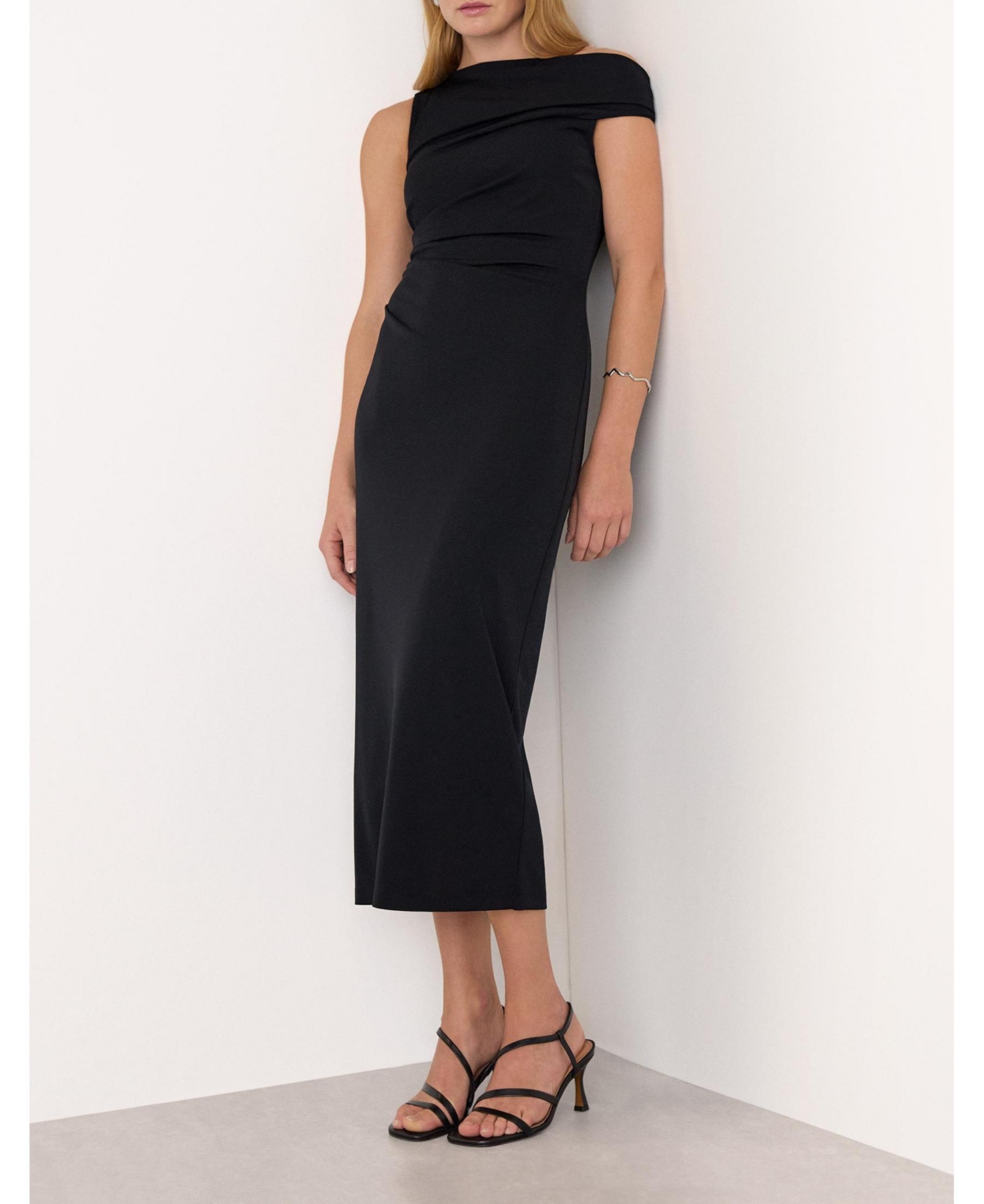 Whistles Women's Jersey Crepe Asymmetric Dress