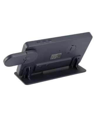 6-in-1 Wireless Charging Station with Clock, Alarm & Temp Display, 15W Fast Charging for iPhone, Apple Watch & AirPods