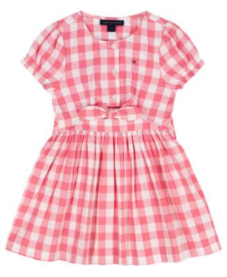 Girls' 2T-6X Gingham Tie-Front Dress