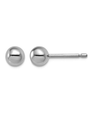 Solid 950 Platinum Classic Ball Stud Earrings Wide Ball Earring